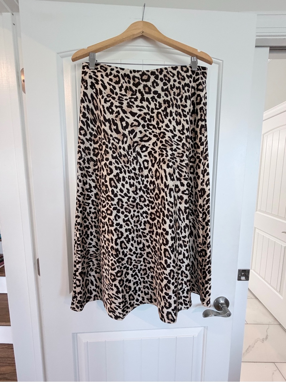 J.Crew Leopard Print Midi Maxi Skirt Size M Animal Print A-Line